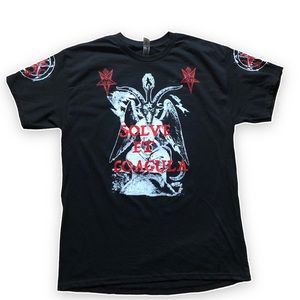 Baphomet solve et coagula t shirt LARGE size